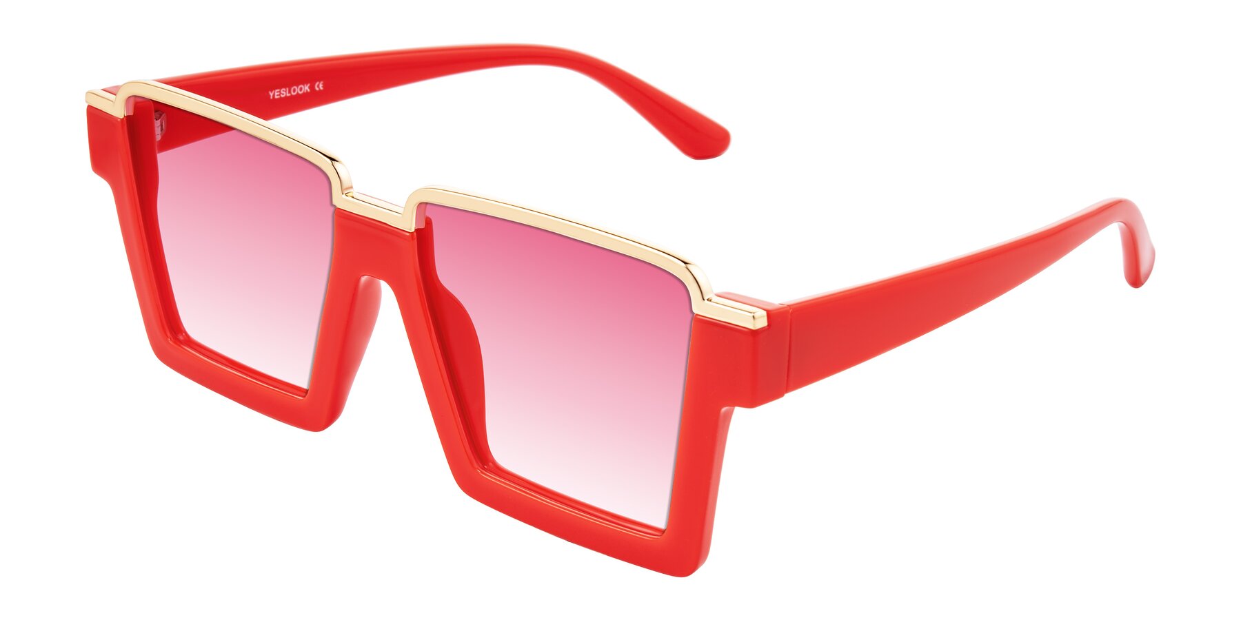 Angle of Reyes in Red with Pink Gradient Lenses