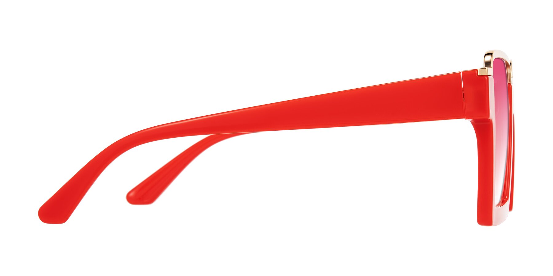 Side of Reyes in Red with Pink Gradient Lenses