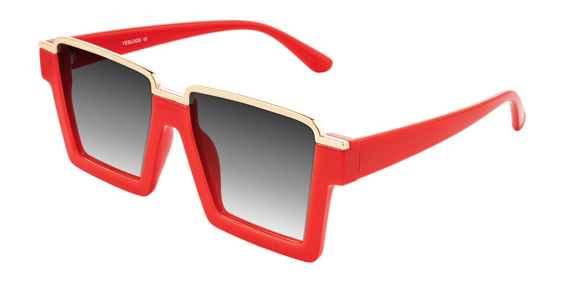 Angle of Reyes in Red with Gray Gradient Lenses