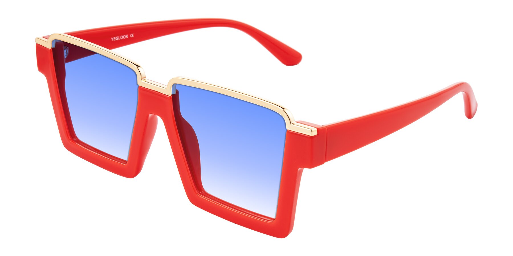 Angle of Reyes in Red with Blue Gradient Lenses