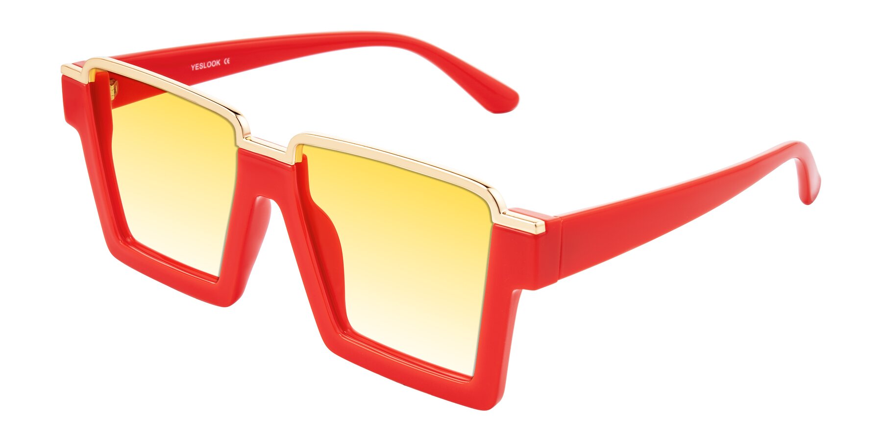 Angle of Reyes in Red with Yellow Gradient Lenses