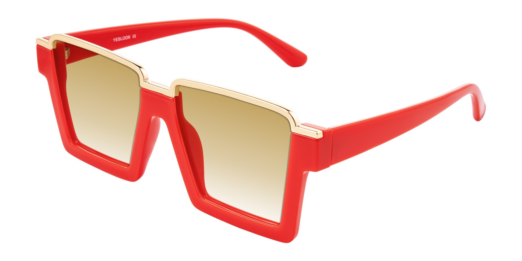 Angle of Reyes in Red with Champagne Gradient Lenses