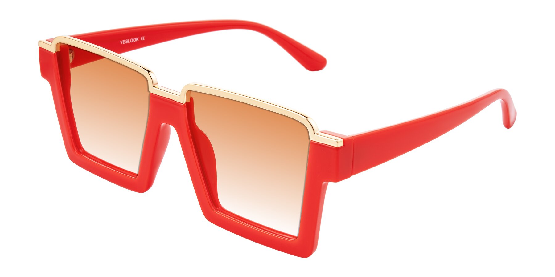 Angle of Reyes in Red with Orange Gradient Lenses