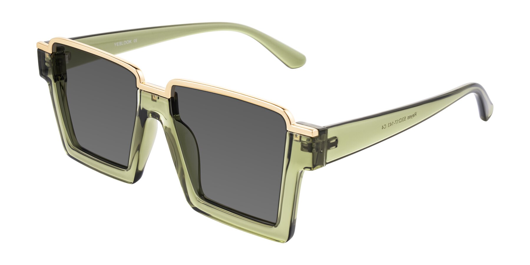 Angle of Reyes in Green with Medium Gray Tinted Lenses