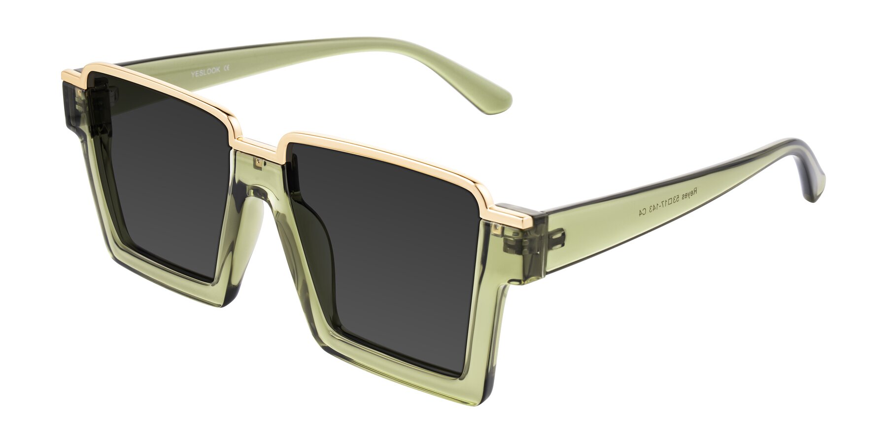 Angle of Reyes in Green with Gray Tinted Lenses