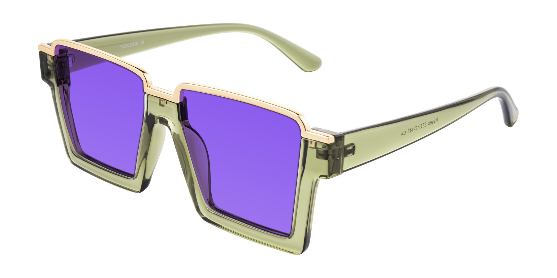 Angle of Reyes in Green with Purple Tinted Lenses