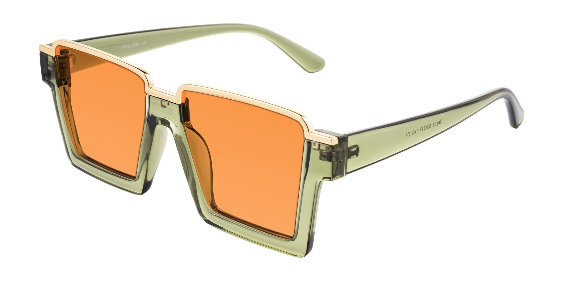 Angle of Reyes in Green with Orange Tinted Lenses