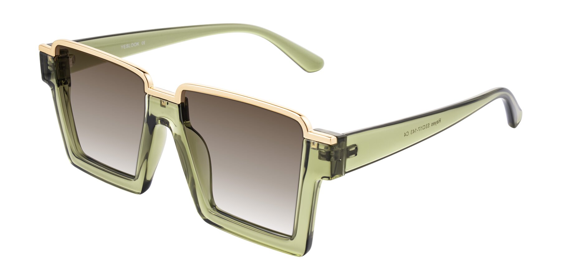Angle of Reyes in Green with Brown Gradient Lenses