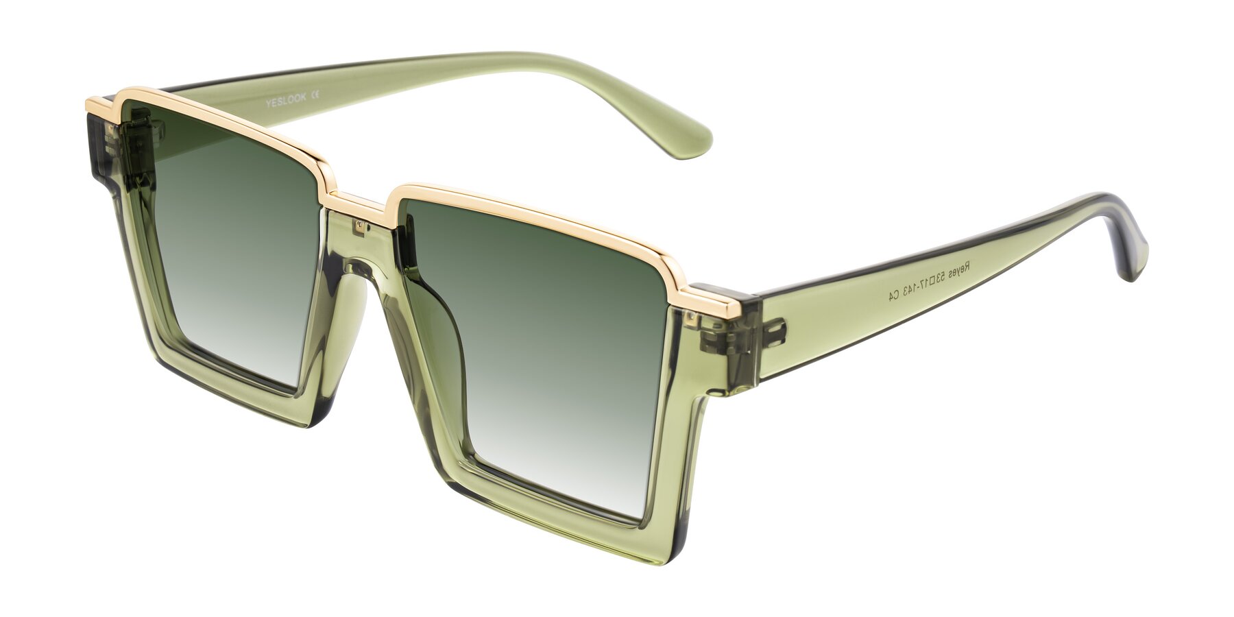 Angle of Reyes in Green with Green Gradient Lenses
