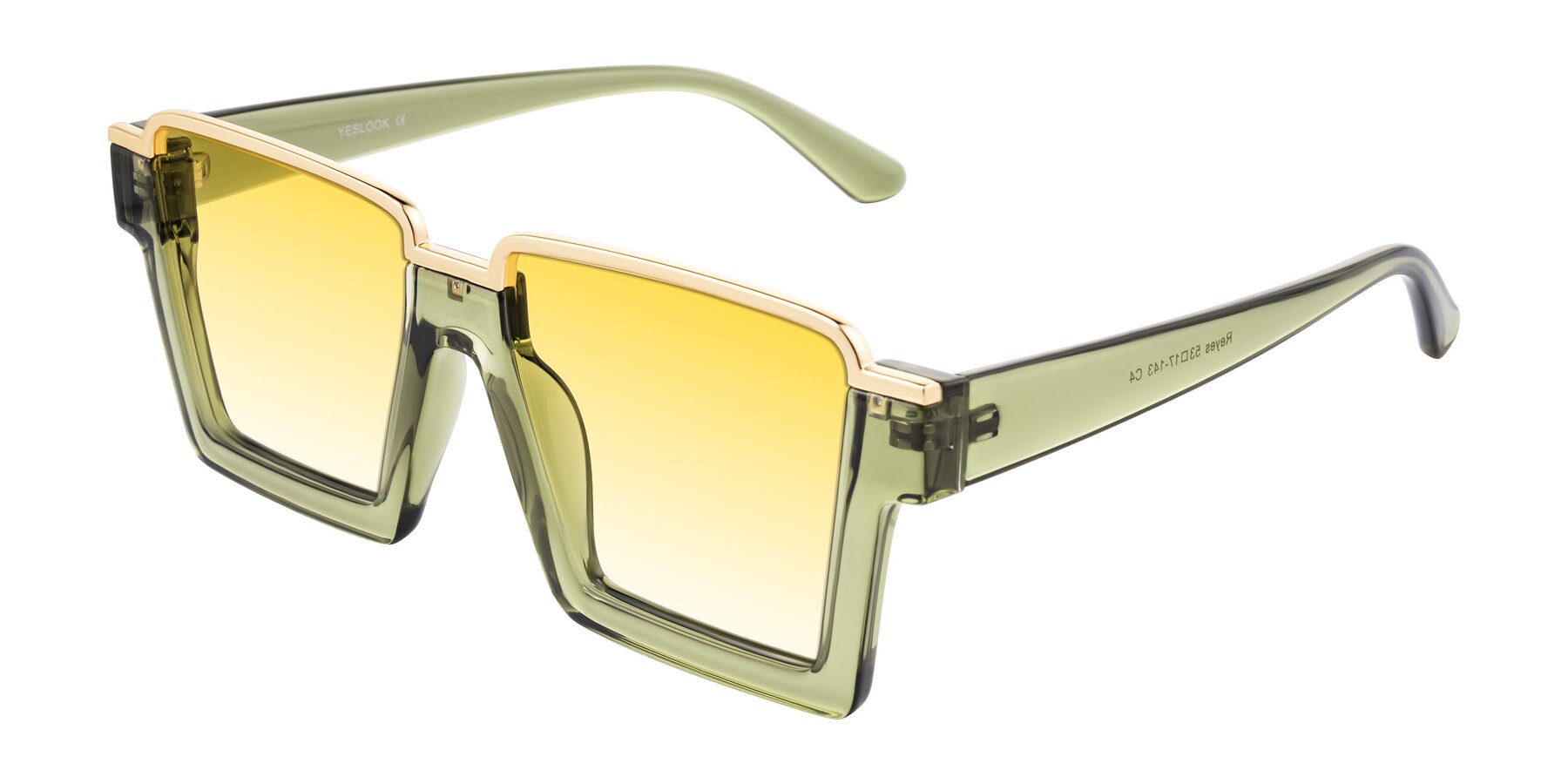 Angle of Reyes in Green with Yellow Gradient Lenses