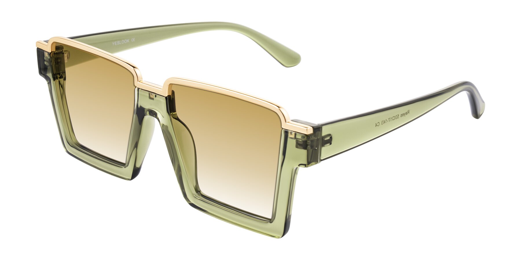 Angle of Reyes in Green with Champagne Gradient Lenses