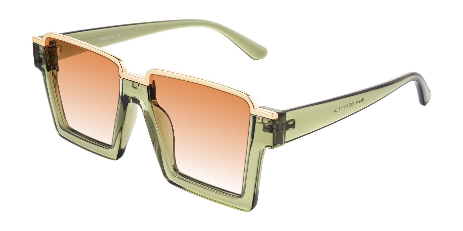 Angle of Reyes in Green with Orange Gradient Lenses