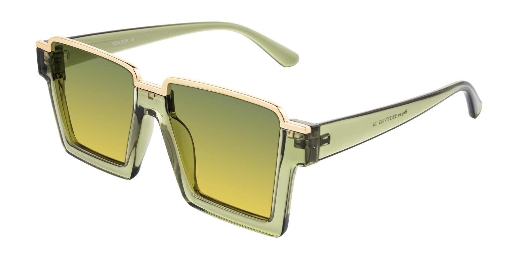 Angle of Reyes in Green with Green / Yellow Gradient Lenses