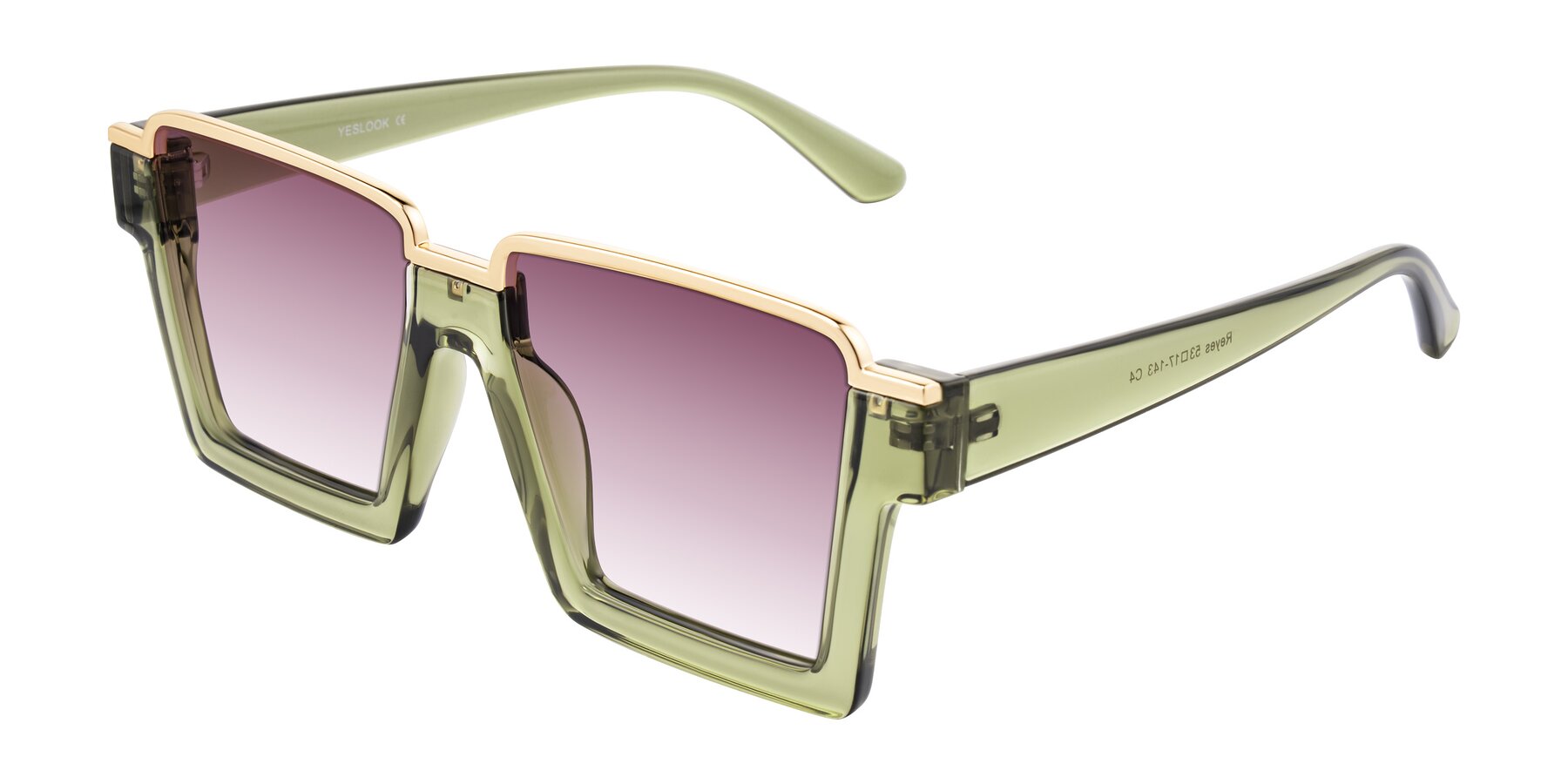 Angle of Reyes in Green with Wine Gradient Lenses