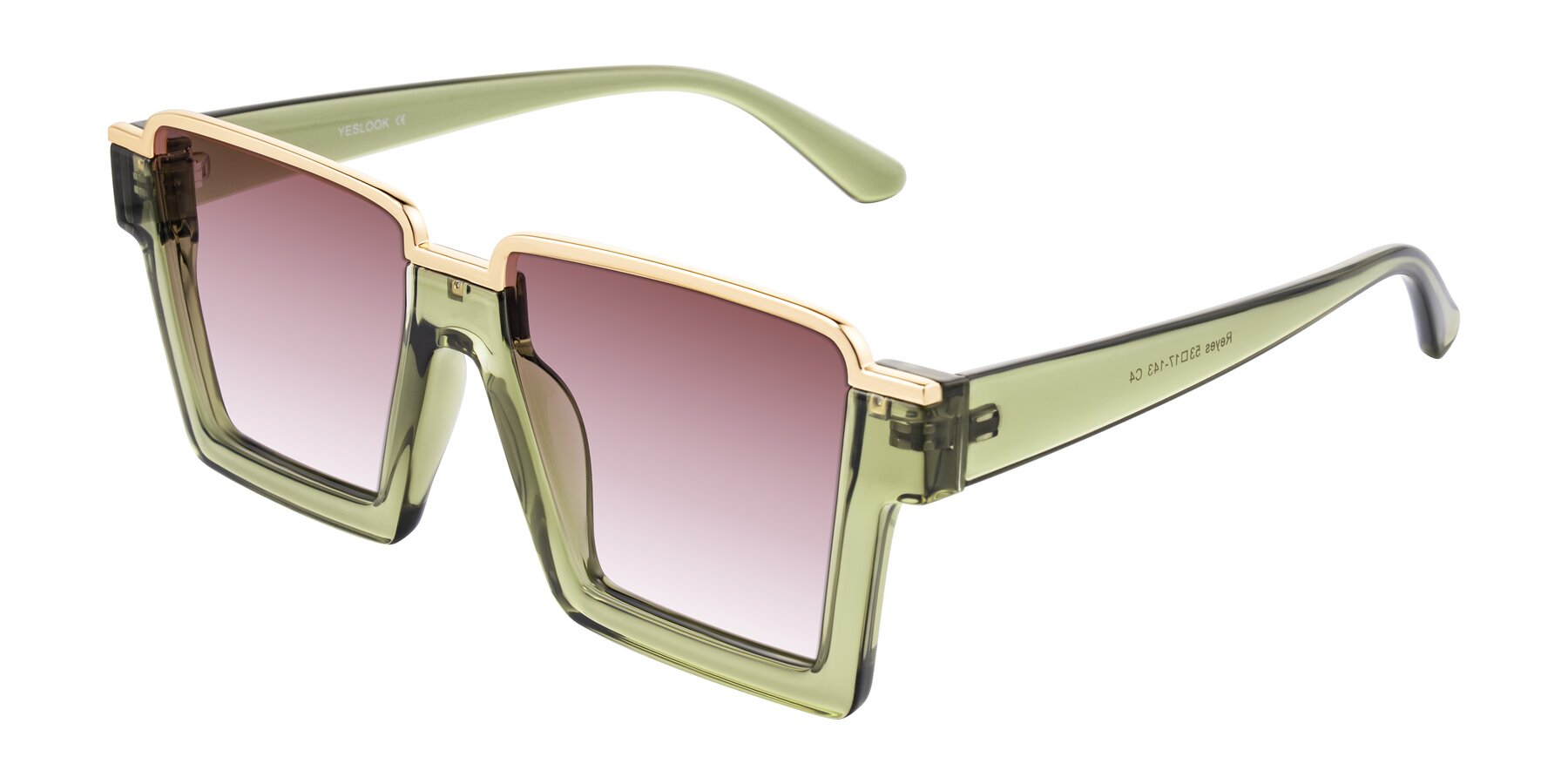 Angle of Reyes in Green with Garnet Gradient Lenses