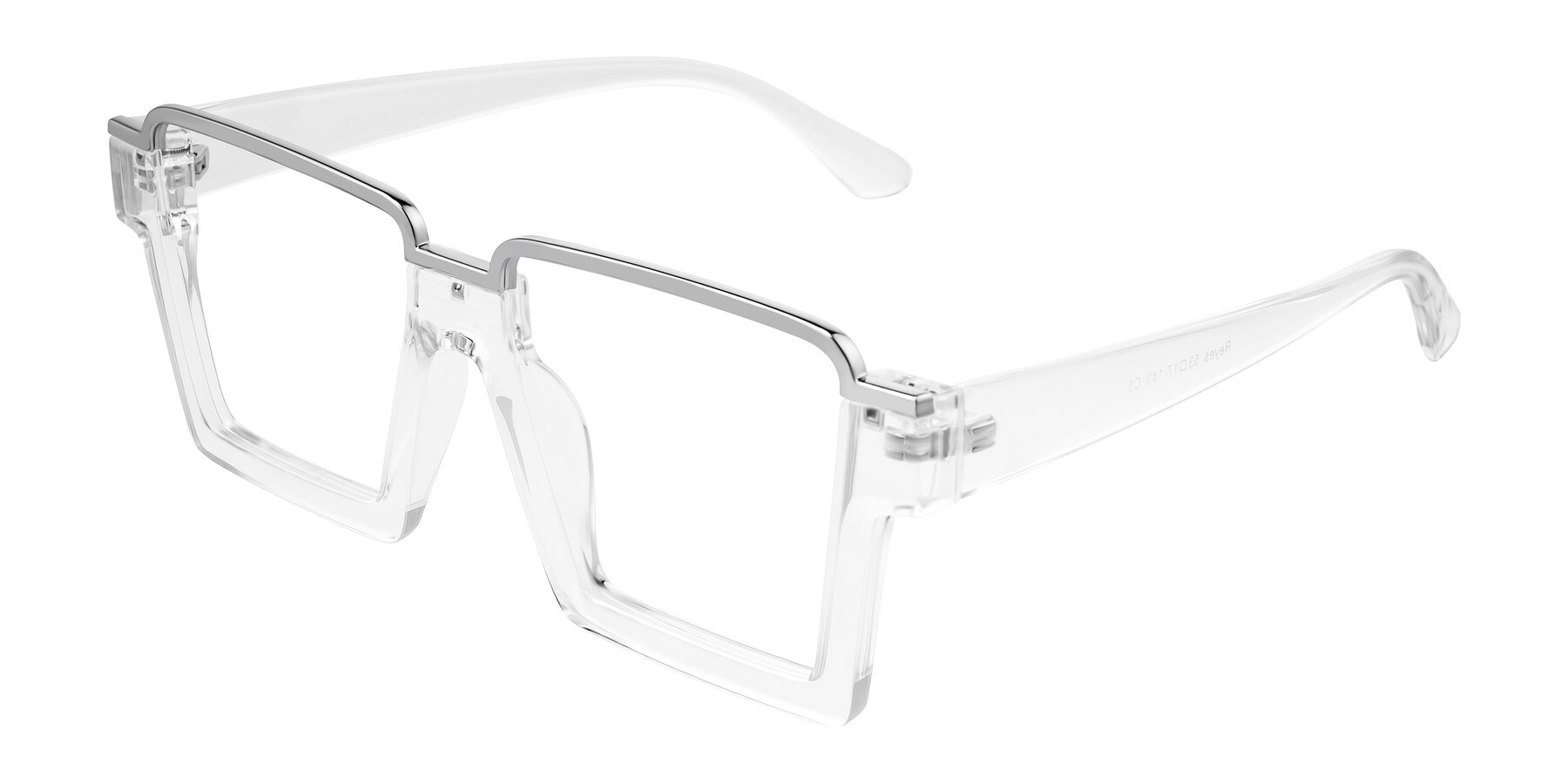 Angle of Reyes in Clear with Clear Eyeglass Lenses