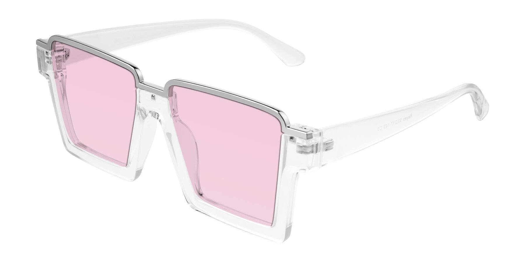 Angle of Reyes in Clear with Light Pink Tinted Lenses