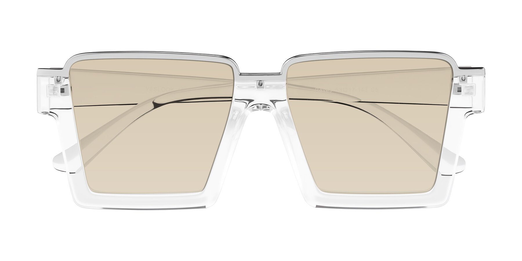 Folded Front of Reyes in Clear with Light Brown Tinted Lenses