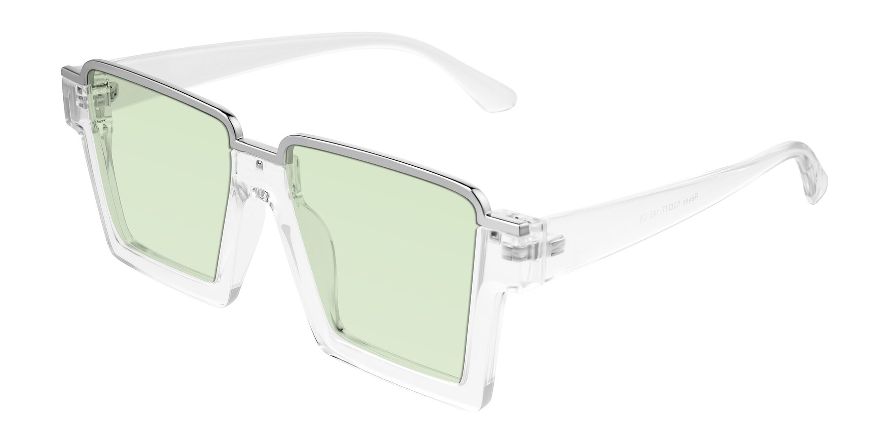 Angle of Reyes in Clear with Light Green Tinted Lenses