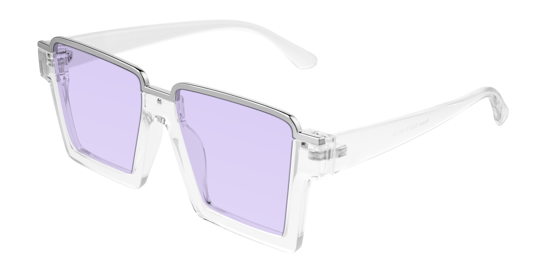 Angle of Reyes in Clear with Light Purple Tinted Lenses