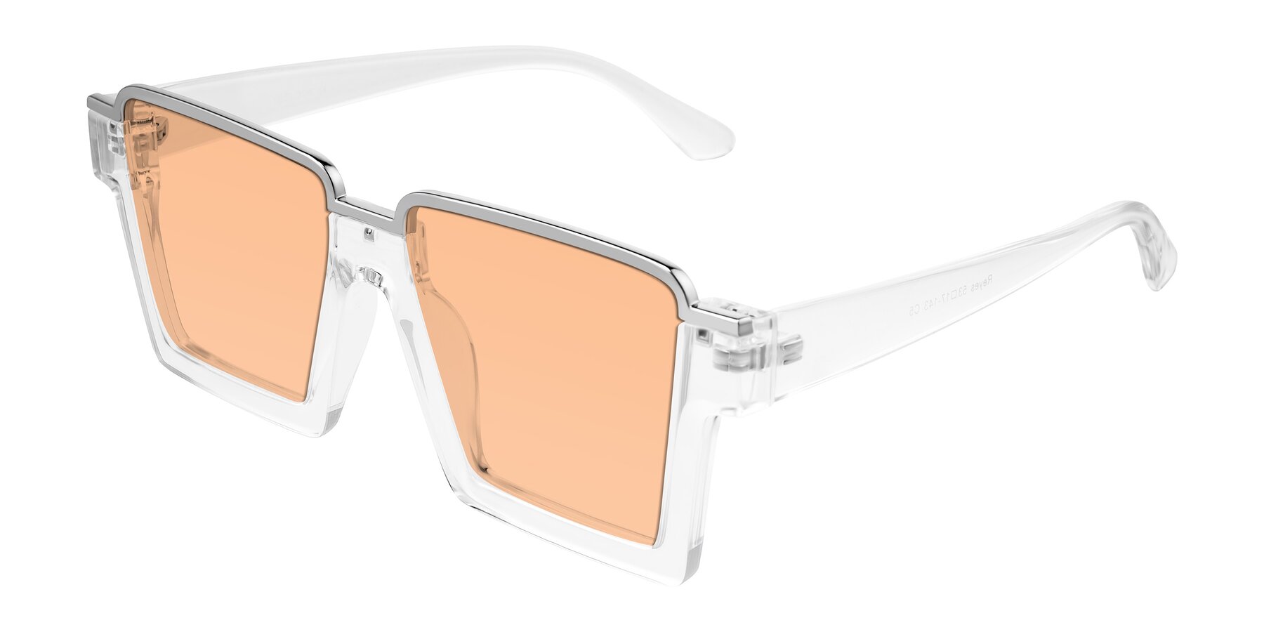 Angle of Reyes in Clear with Light Orange Tinted Lenses