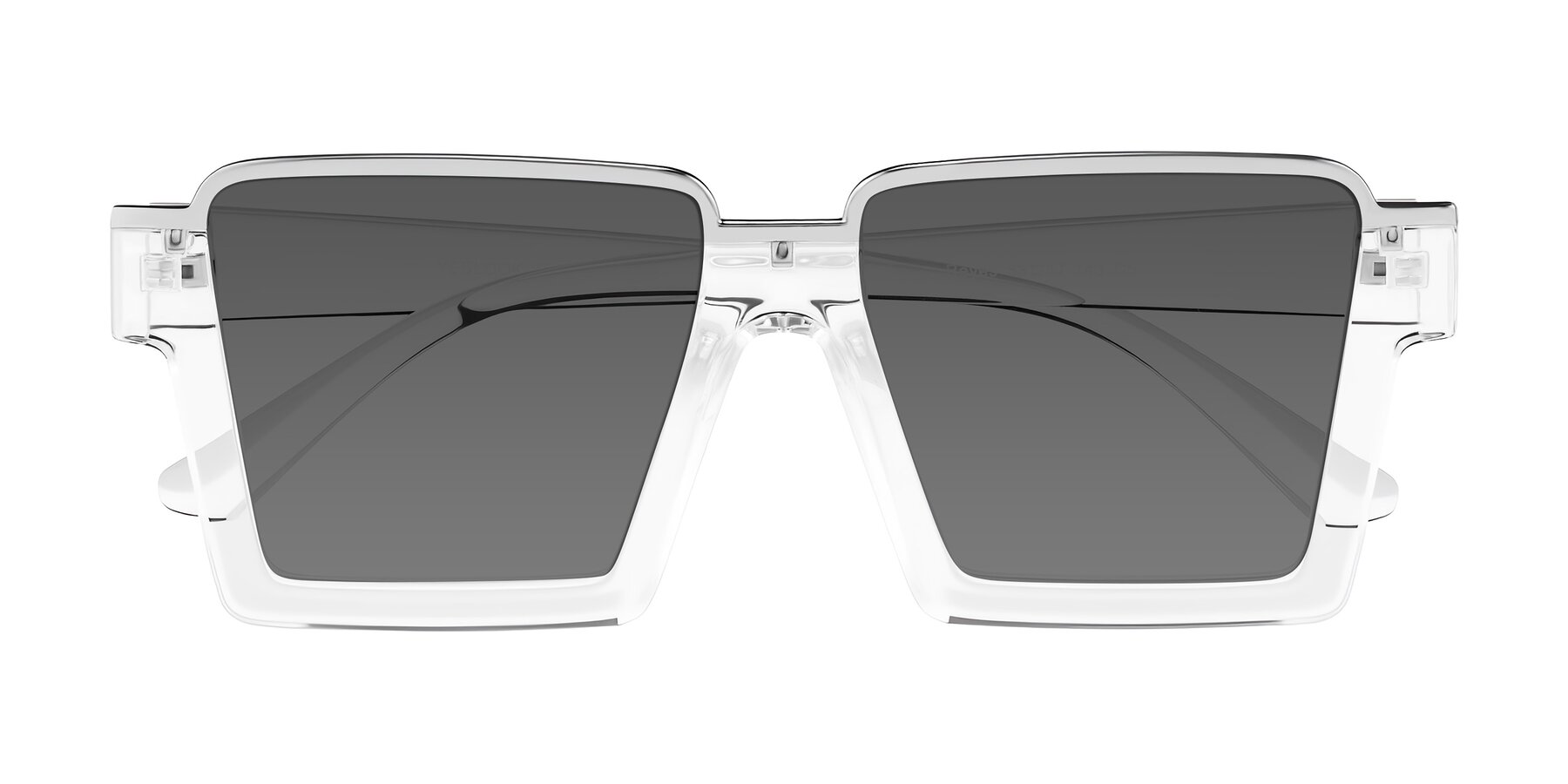 Folded Front of Reyes in Clear with Medium Gray Tinted Lenses