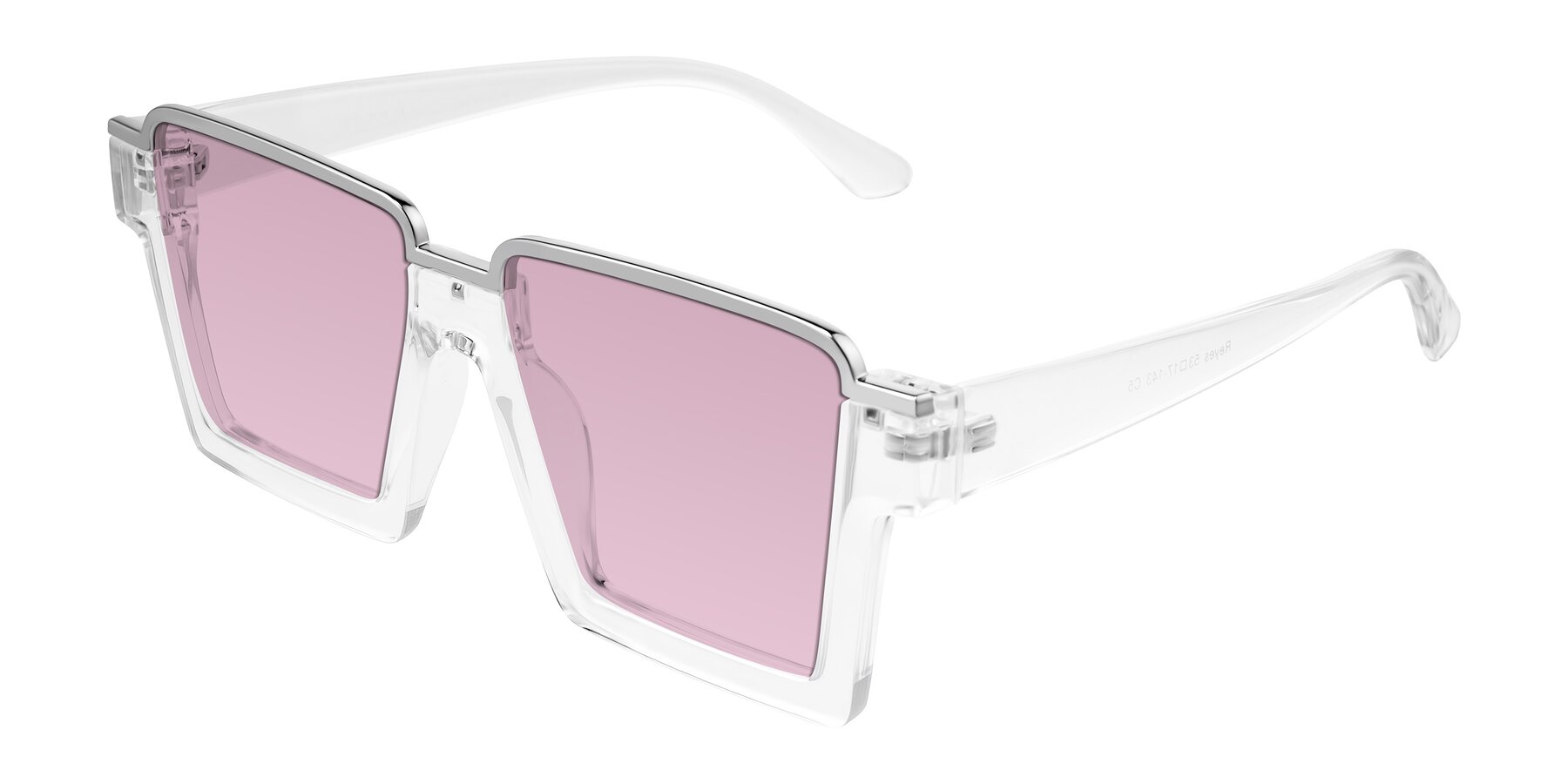 Angle of Reyes in Clear with Light Wine Tinted Lenses