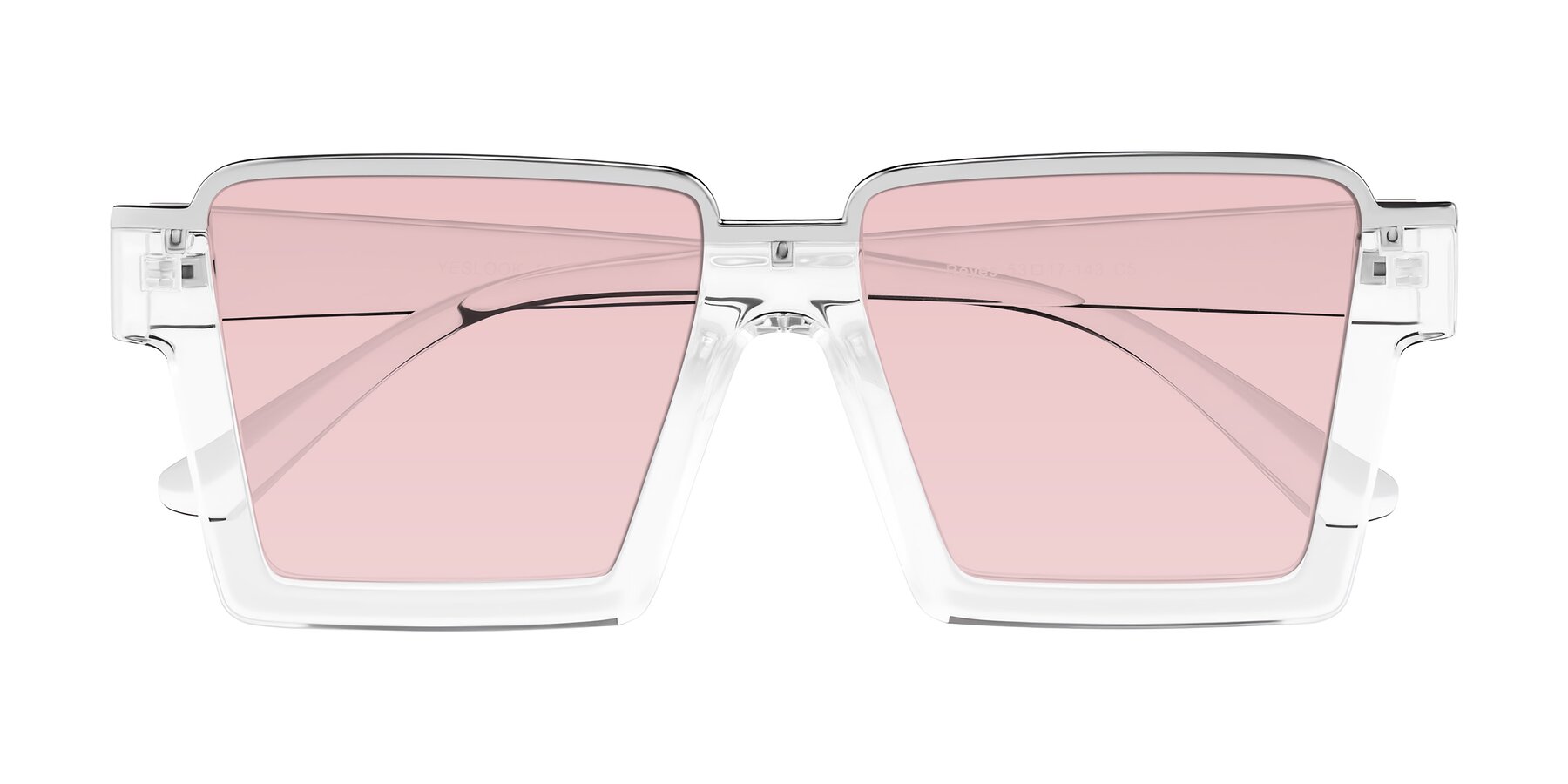 Folded Front of Reyes in Clear with Light Garnet Tinted Lenses