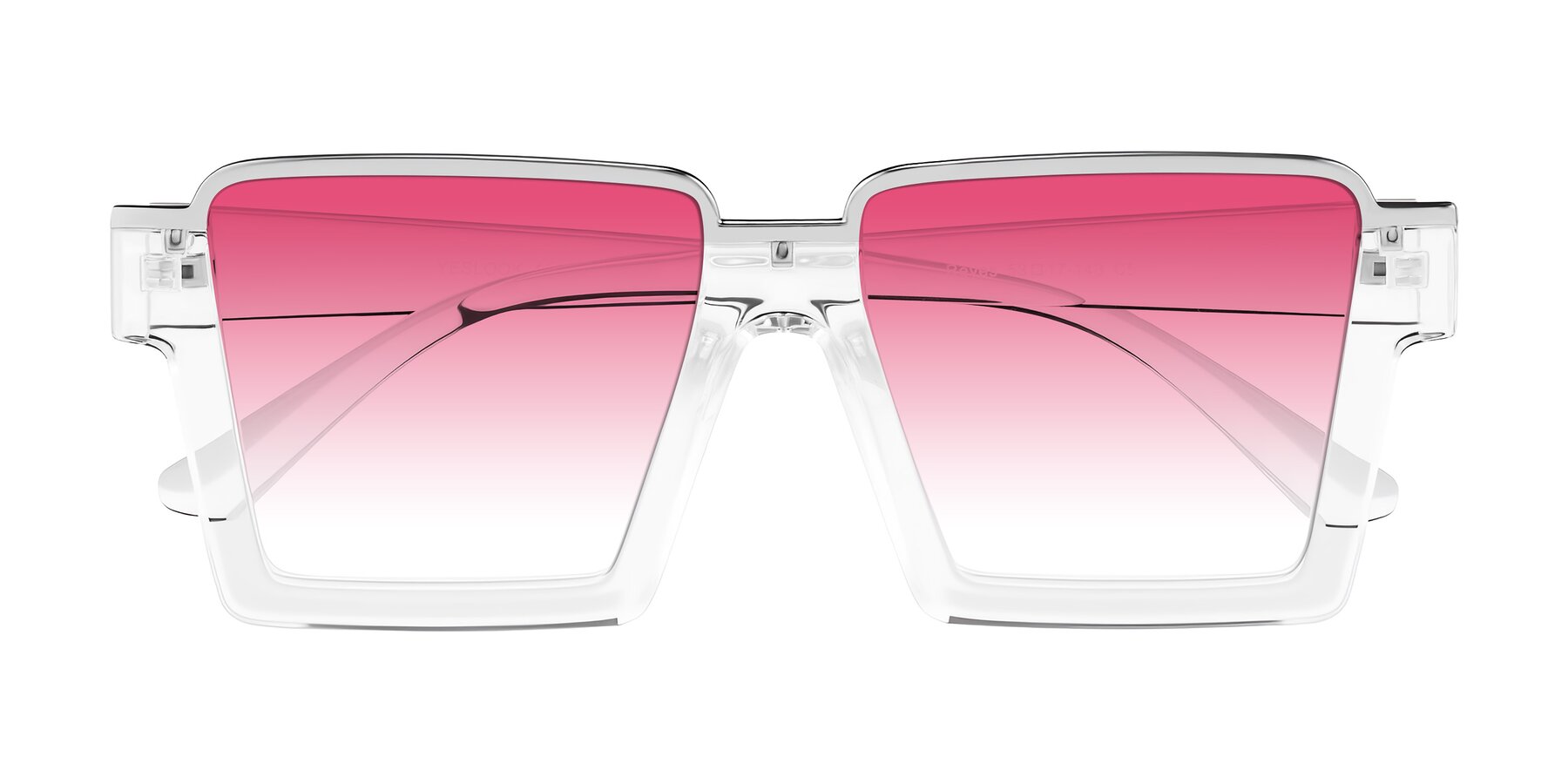 Folded Front of Reyes in Clear with Pink Gradient Lenses