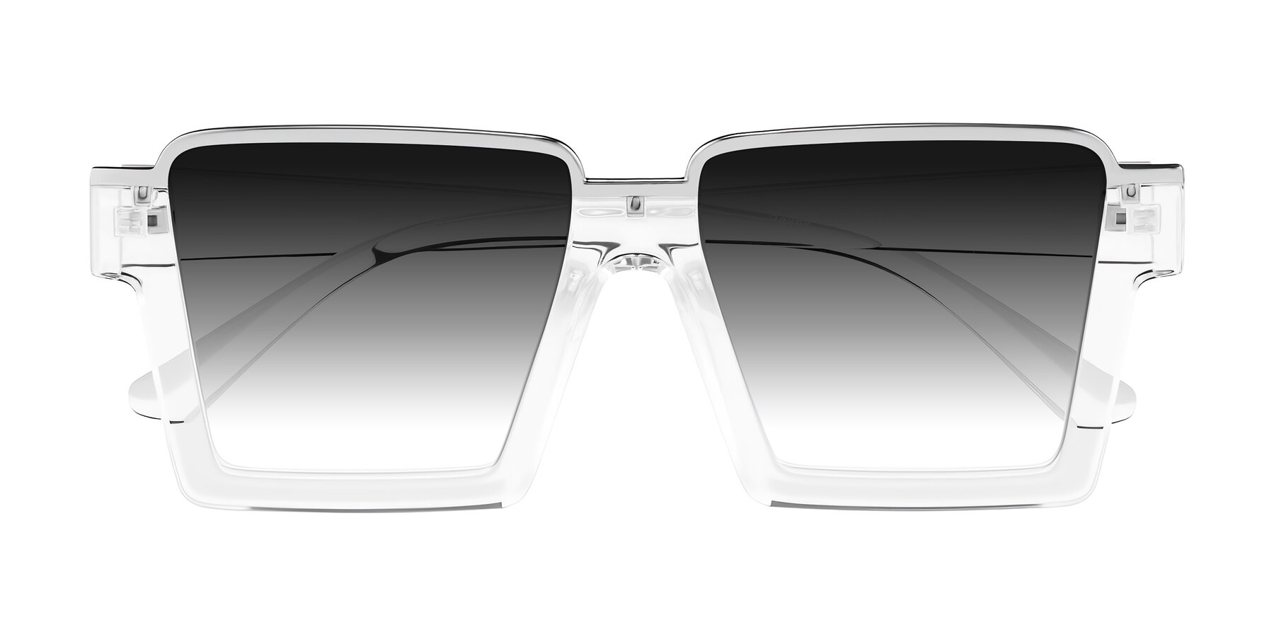 Folded Front of Reyes in Clear with Gray Gradient Lenses