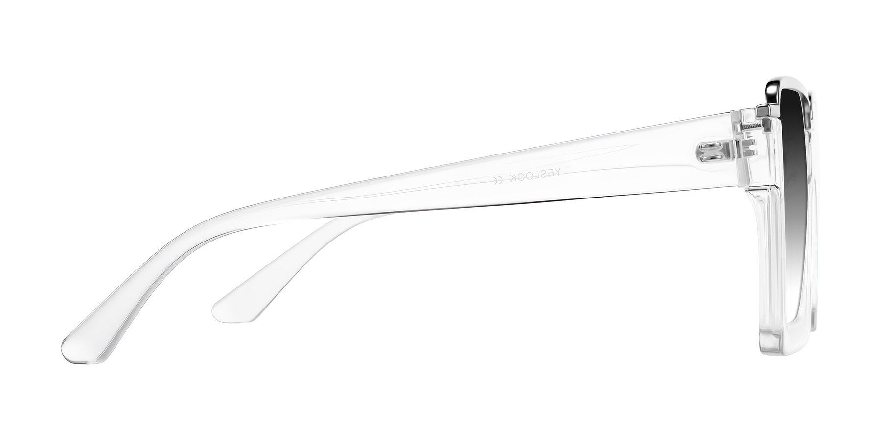 Side of Reyes in Clear with Gray Gradient Lenses