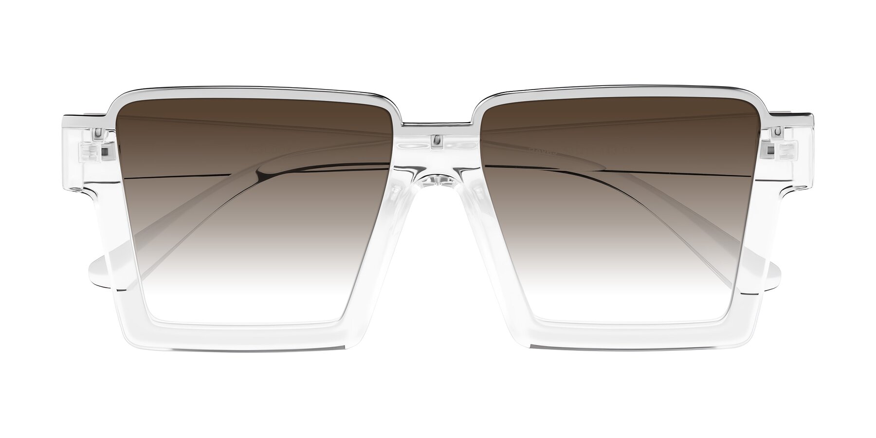 Folded Front of Reyes in Clear with Brown Gradient Lenses