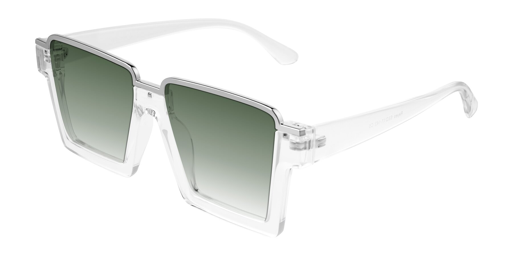 Angle of Reyes in Clear with Green Gradient Lenses