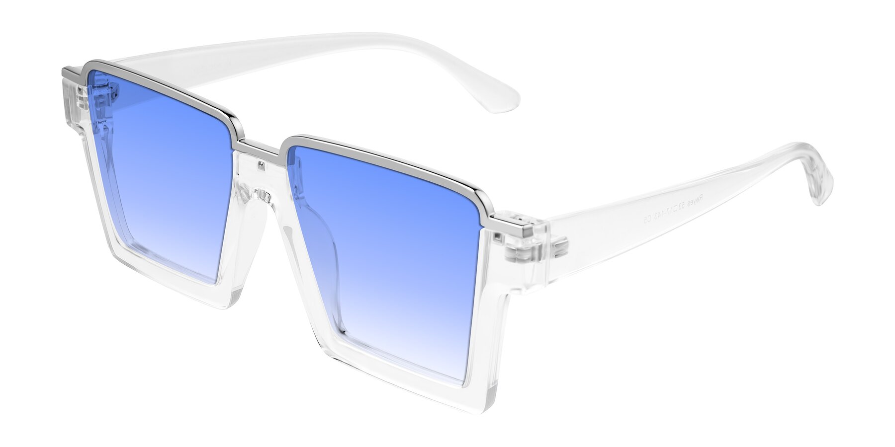 Angle of Reyes in Clear with Blue Gradient Lenses