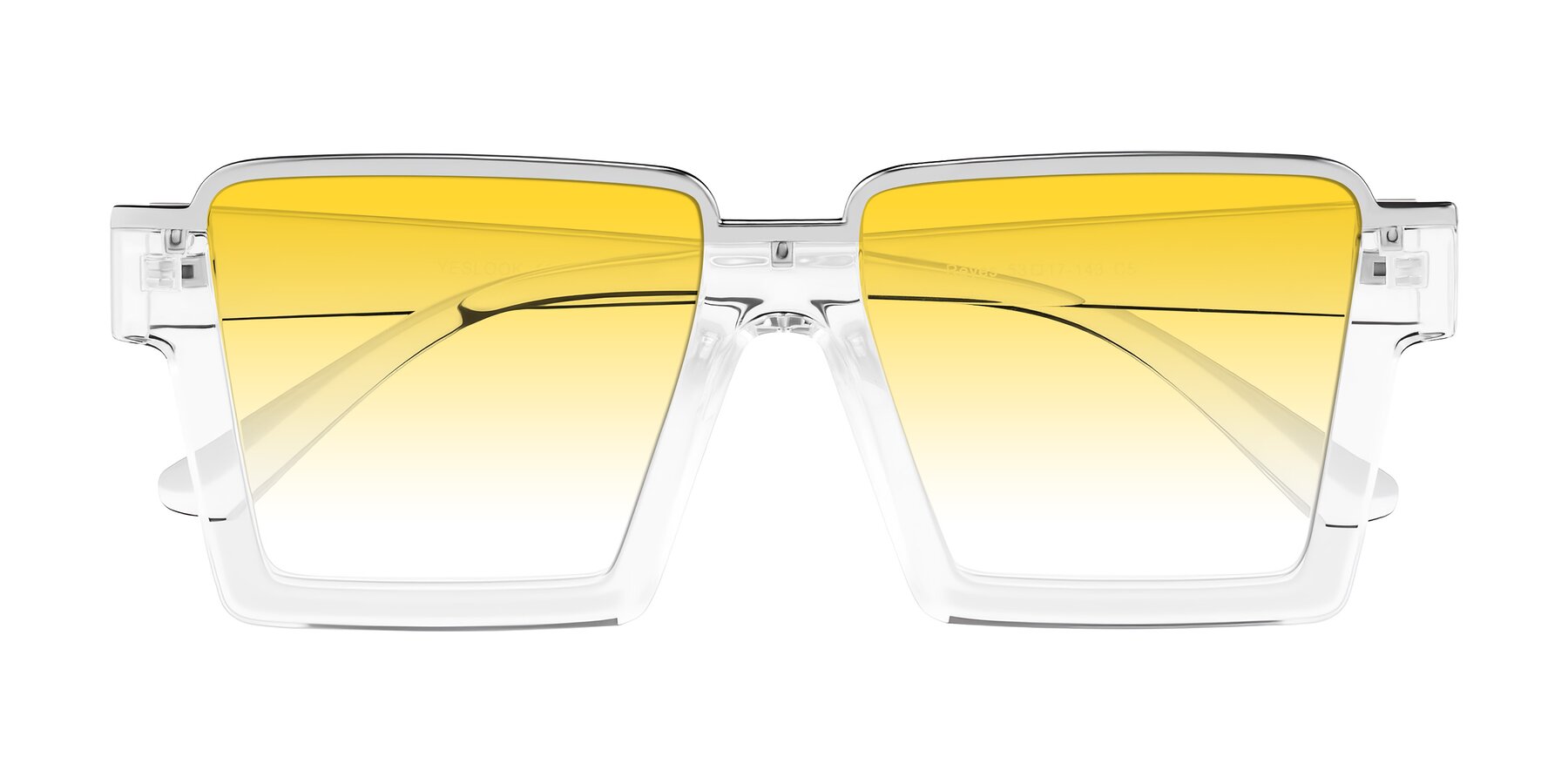 Folded Front of Reyes in Clear with Yellow Gradient Lenses