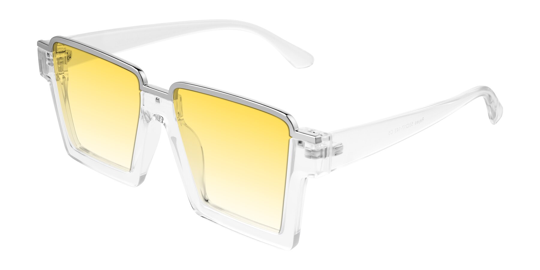Angle of Reyes in Clear with Yellow Gradient Lenses