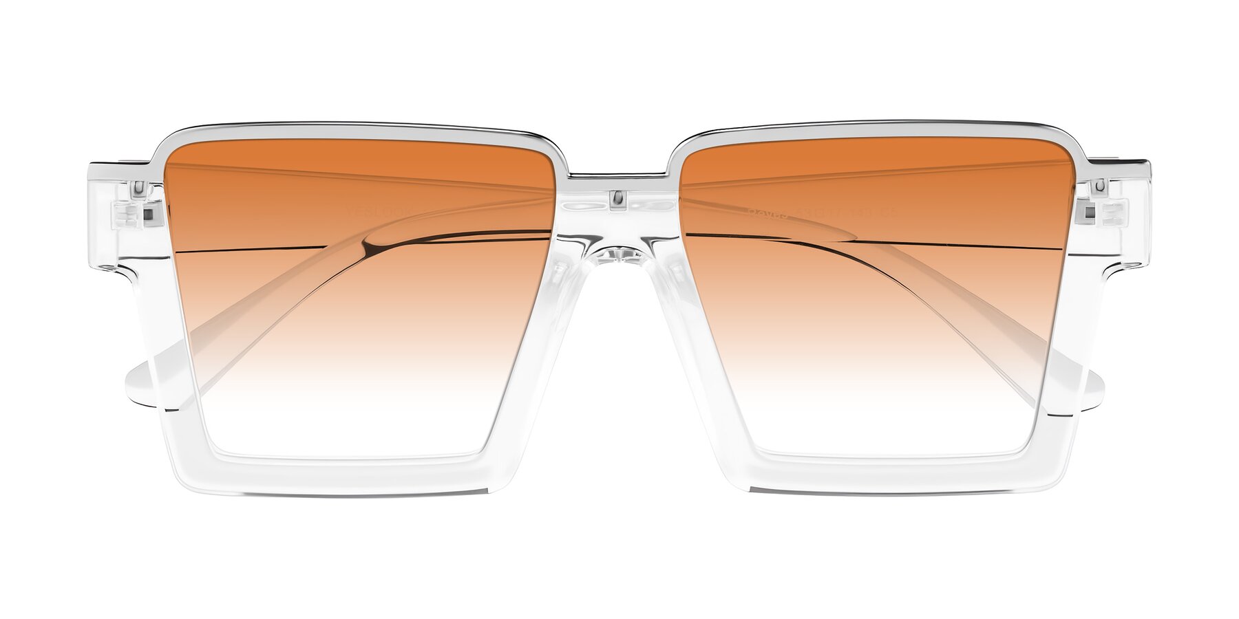 Folded Front of Reyes in Clear with Orange Gradient Lenses