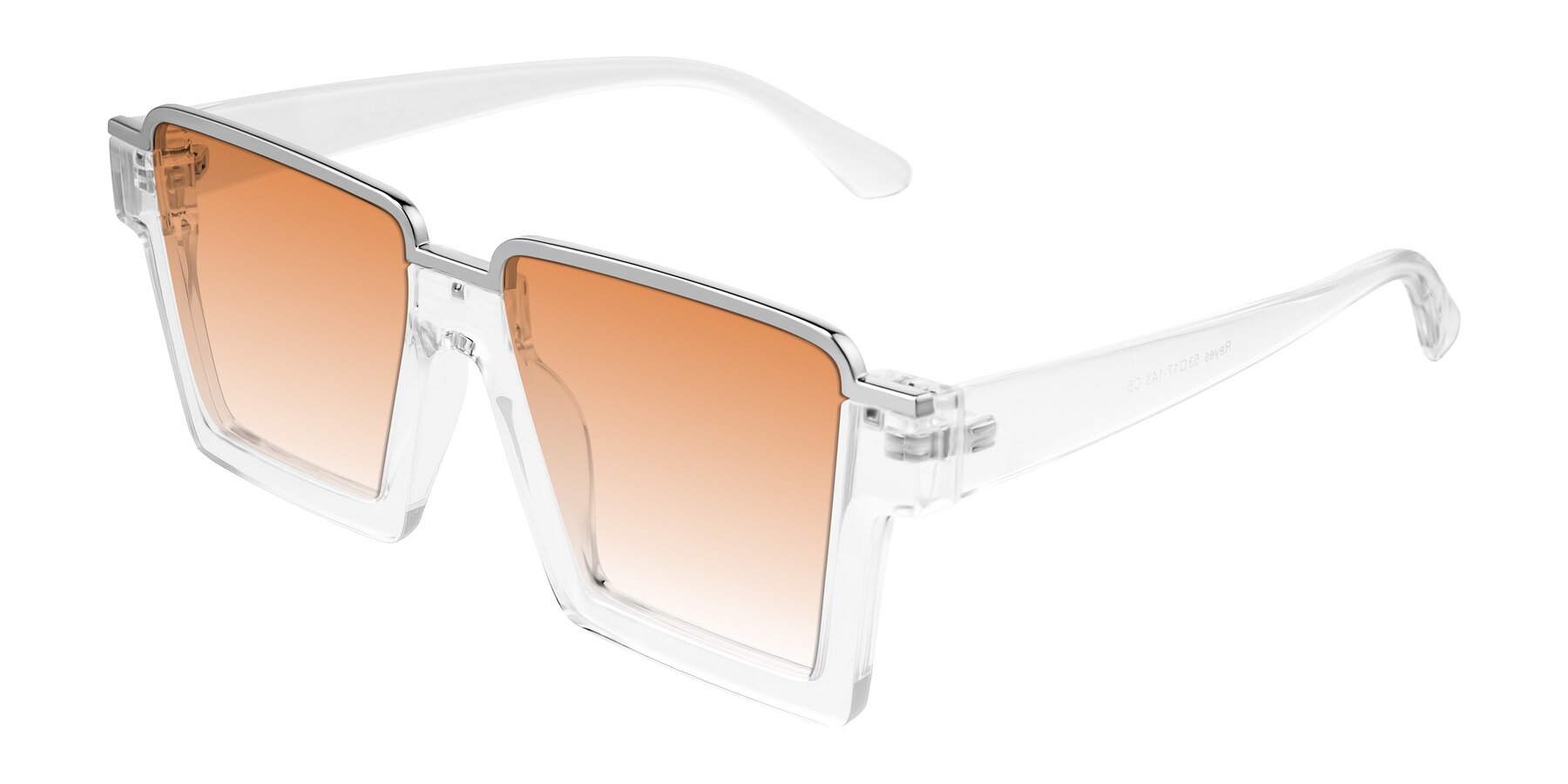 Angle of Reyes in Clear with Orange Gradient Lenses