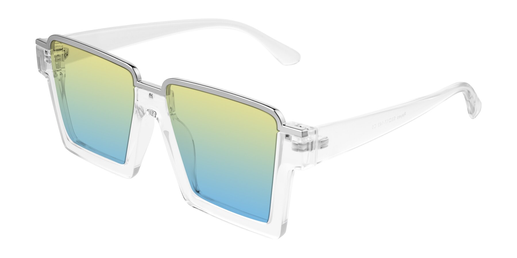 Angle of Reyes in Clear with Yellow / Blue Gradient Lenses