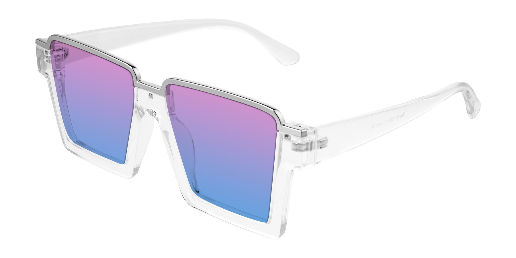 Angle of Reyes in Clear with Pink / Blue Gradient Lenses