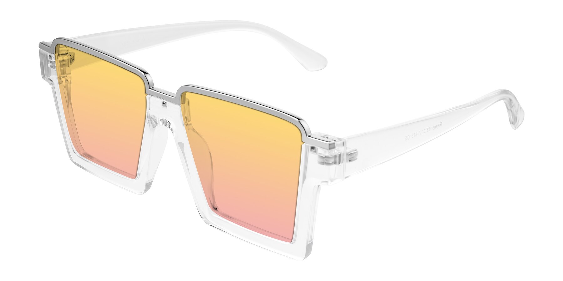 Angle of Reyes in Clear with Yellow / Pink Gradient Lenses