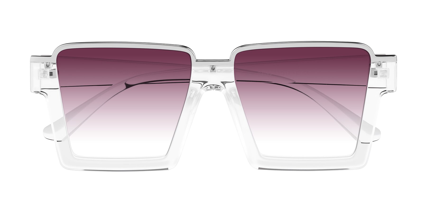 Folded Front of Reyes in Clear with Wine Gradient Lenses