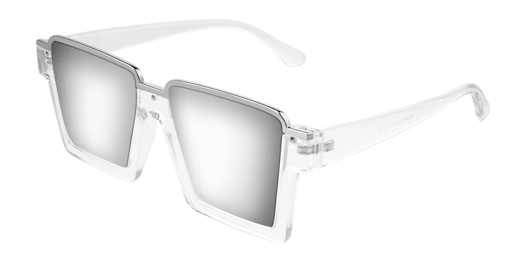 Angle of Reyes in Clear with Silver Mirrored Lenses