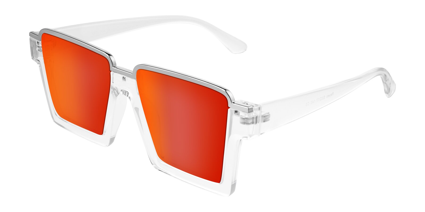 Angle of Reyes in Clear with Red Gold Mirrored Lenses