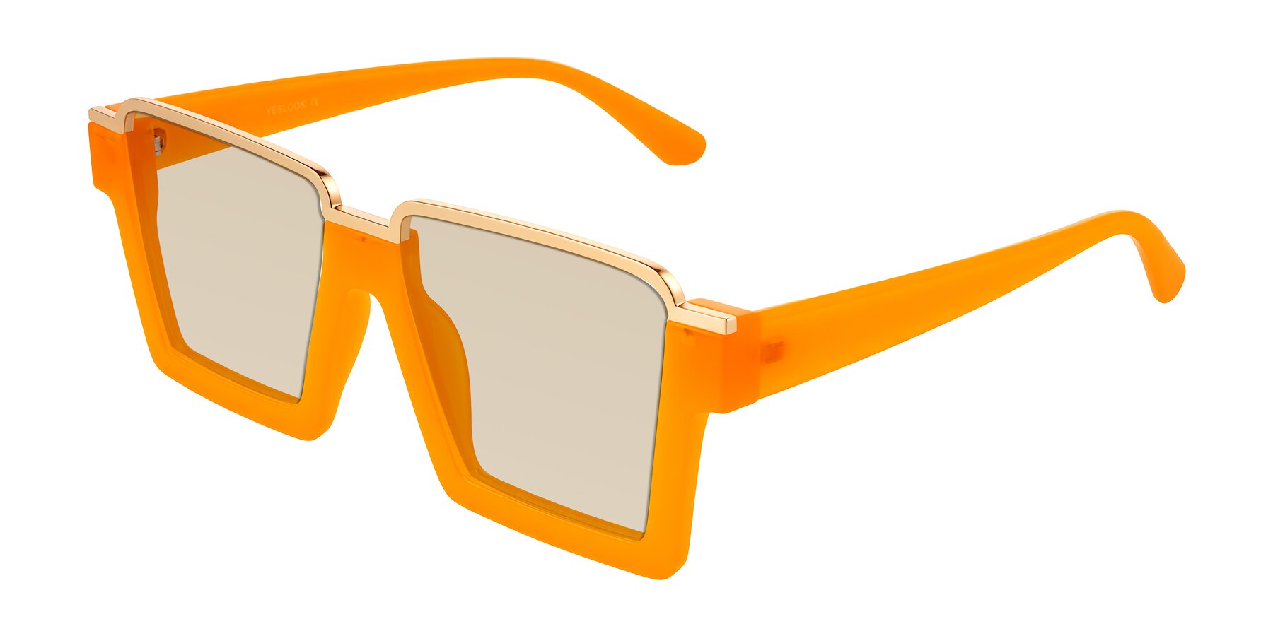 Angle of Reyes in Orange with Light Brown Tinted Lenses