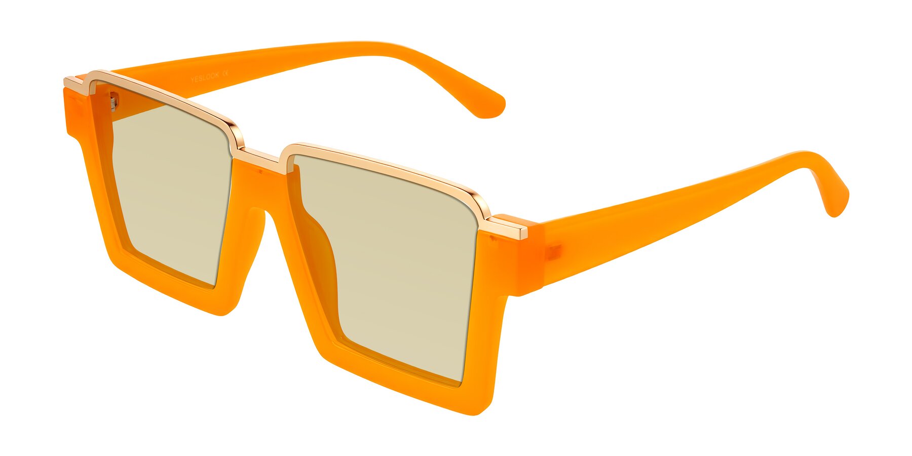 Angle of Reyes in Orange with Light Champagne Tinted Lenses