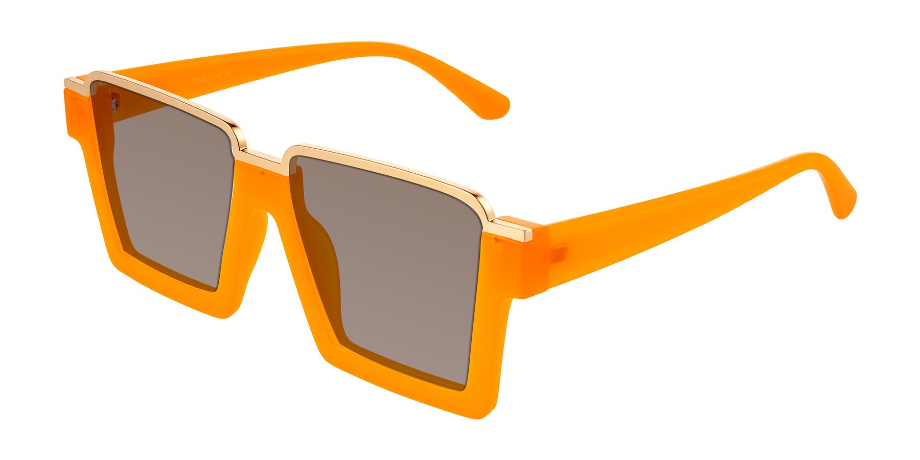 Angle of Reyes in Orange with Medium Brown Tinted Lenses