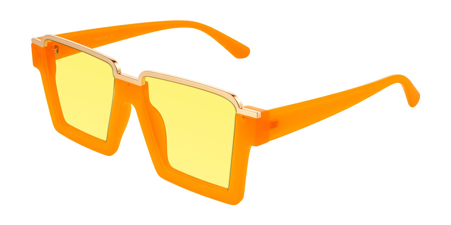 Angle of Reyes in Orange with Medium Yellow Tinted Lenses