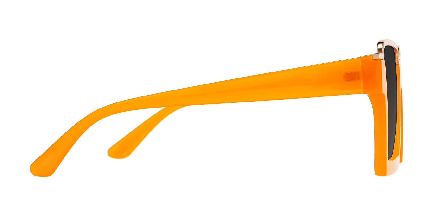 Side of Reyes in Orange with Gray Tinted Lenses
