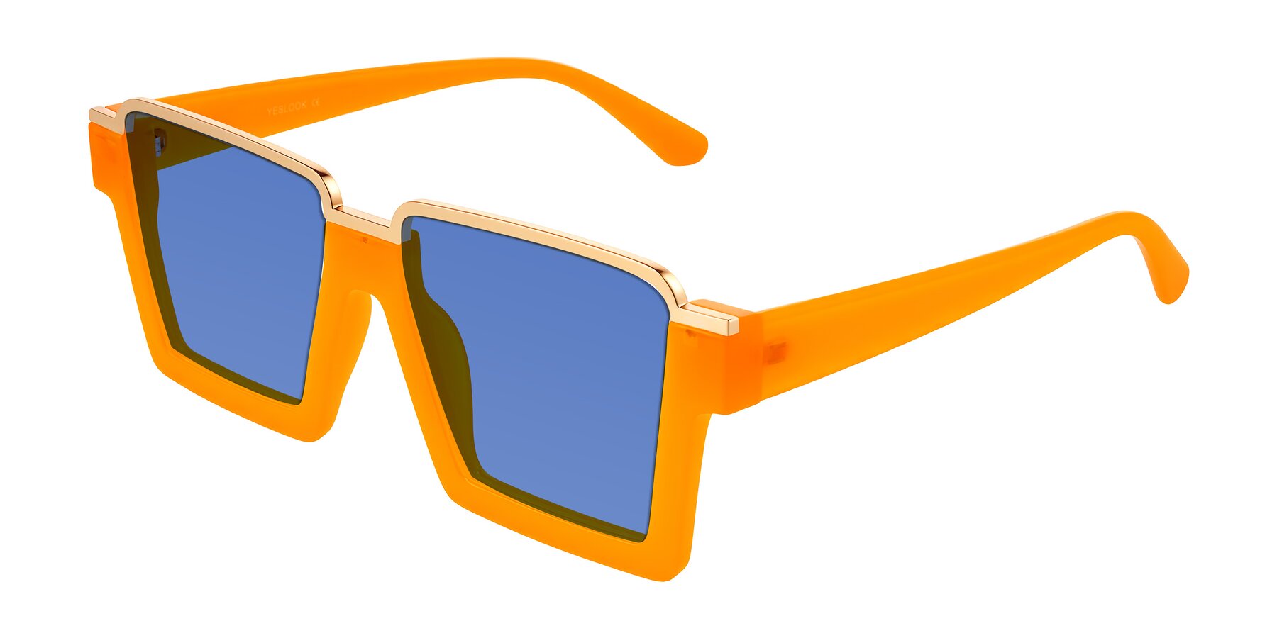 Angle of Reyes in Orange with Blue Tinted Lenses